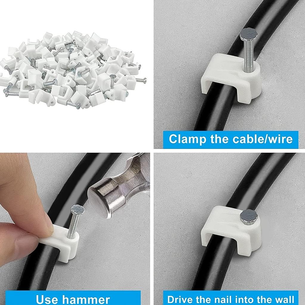 7mm Cable Clamp Steel Cable Nail Clamp Is Used to Organize Wire and Cable Fixed Line Type