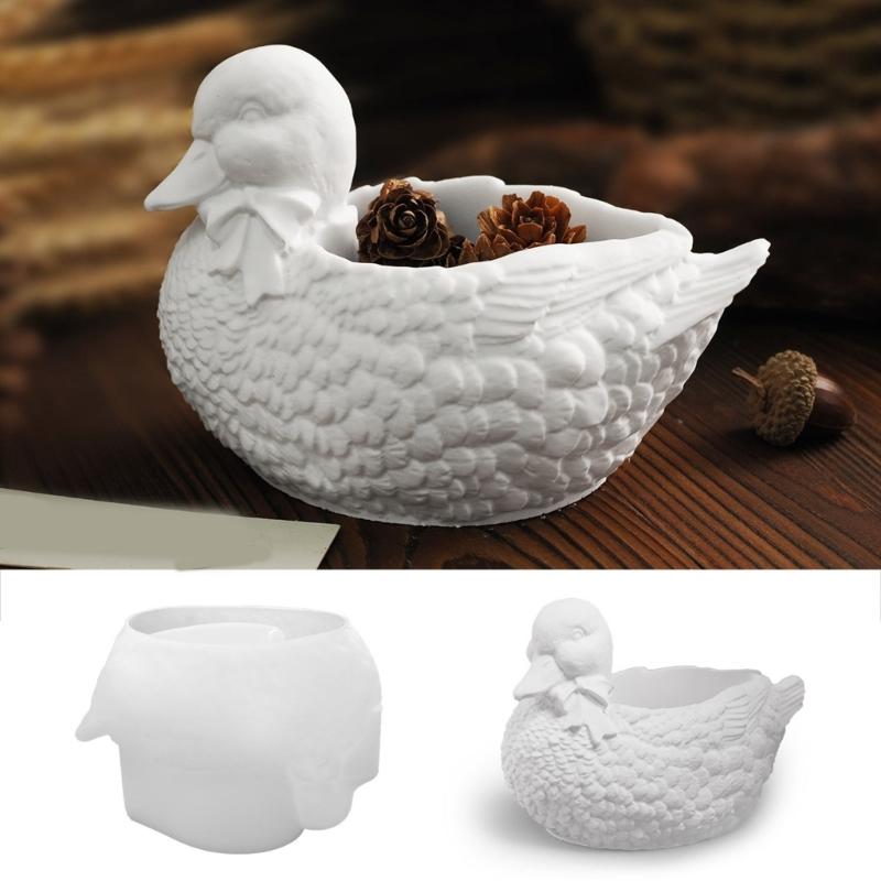 Silikon-Bastelform, elegante Kerzenhalter-Formen in Entenform, Kerzen-Organizer-Formen, geeignet für die Handarbeit