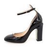 Valentino Garavani Pumps Knöchelriemen schwarz Lackleder Damen 38 Gebraucht