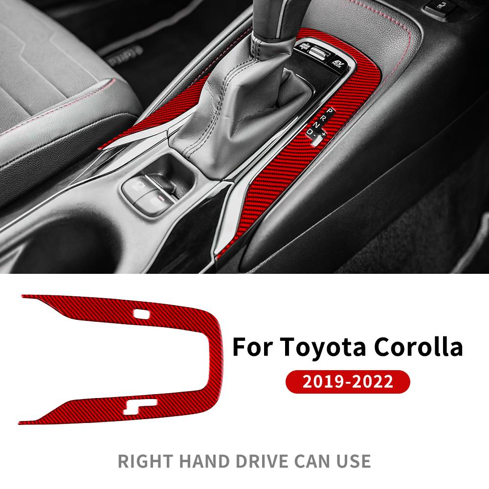 Real Soft Carbon Fiber RHD LHD Sticker For Toyota Corolla 2019 2020 2025 2025 2025 2025 Center Console Gear Shift Accessories