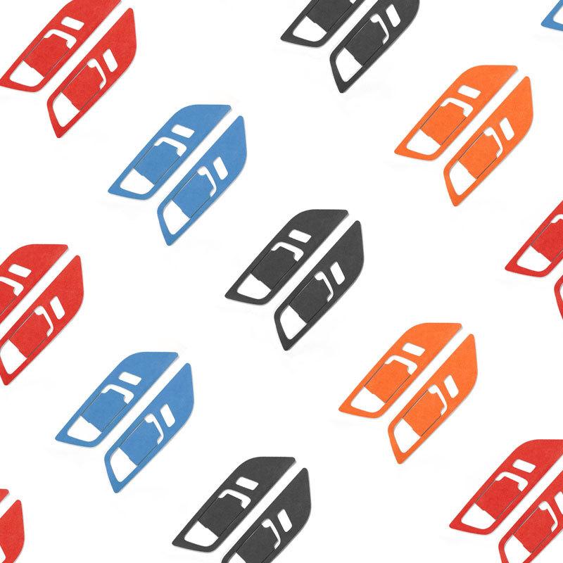 Make of Alcantara Betterhumz For Ford Mustang 2015- Auto Door Bowl Handle Trim Sticker Tuning Decor Car Interior Accessories