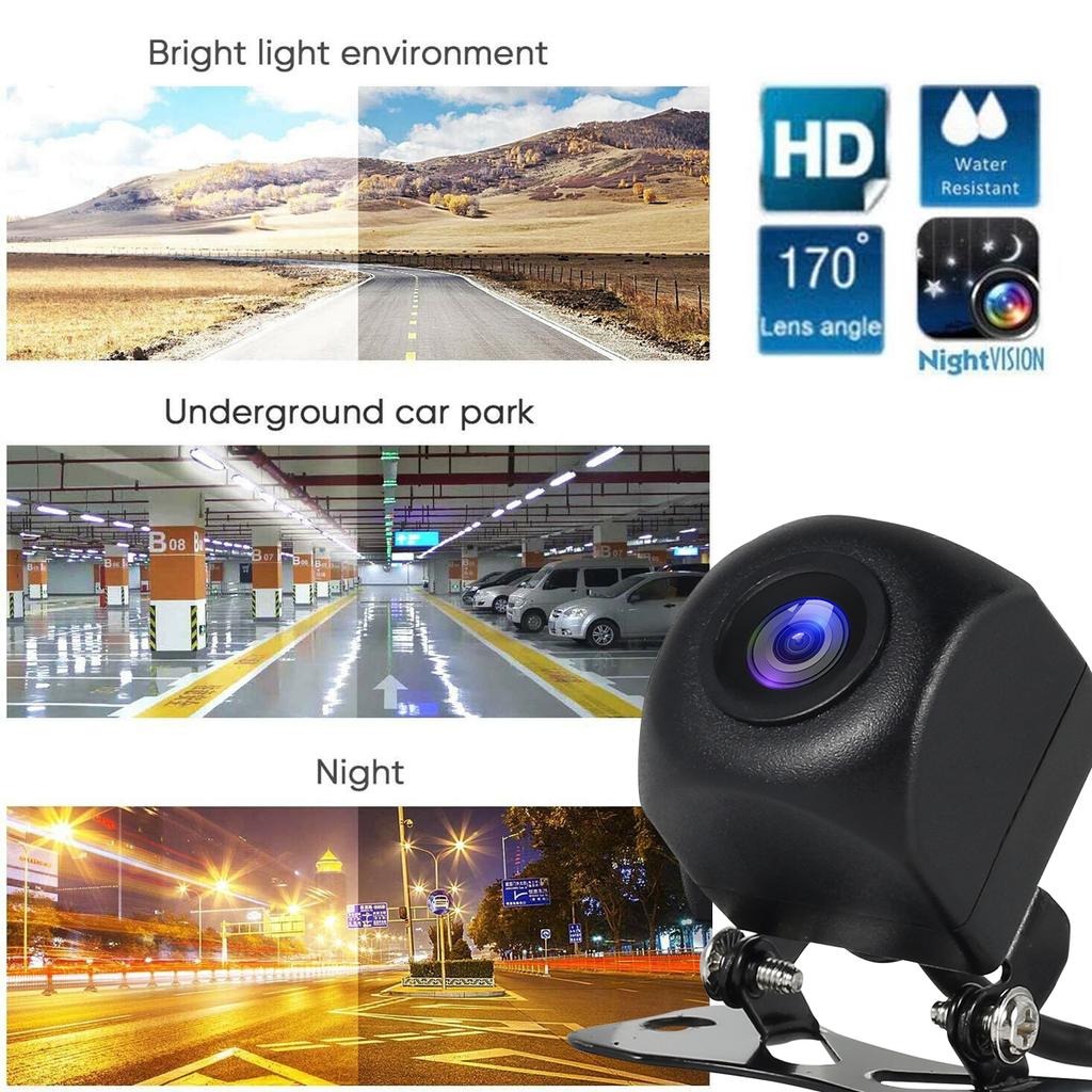AHD Car Rear View Camera Waterproof Reversing Camera 170 ° Wide Angle Reversing Camera 1080P Clear Anti-Interference Dashcam