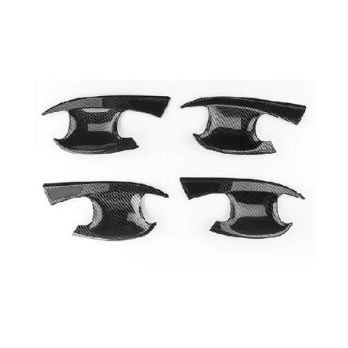 

For Kia SELTOS 2026-2026 Carbon Fiber Black External Door Handle Cover Door Bowl Trim External Accessories LHD