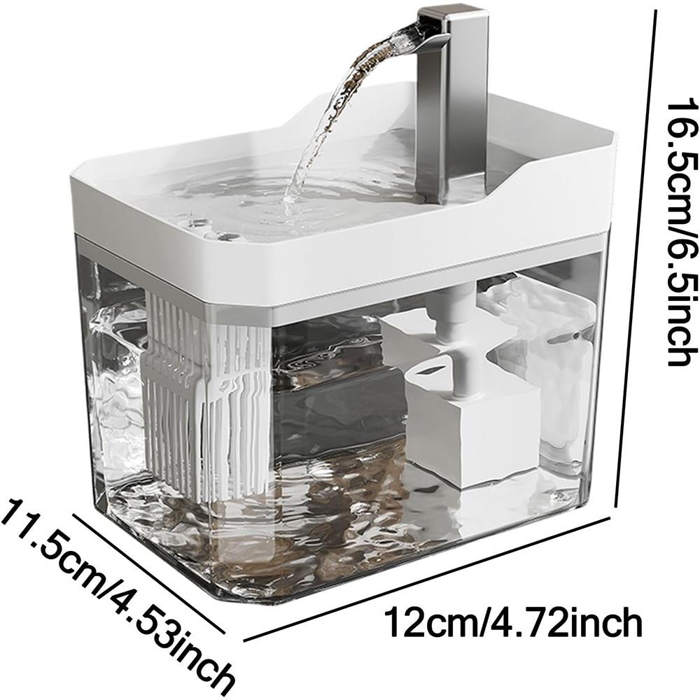 1.5L Cat Water Fountain Auto Filter USB Water Dispenser Live Circulation Filter Pet Drinker Quiet Pet Water Fountain for Cat Pet