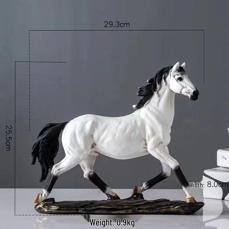 Dragon Horse Spirit Feng Shui Ornament for Wealth - Ideal for Entrance, Study, Living Room, or Office