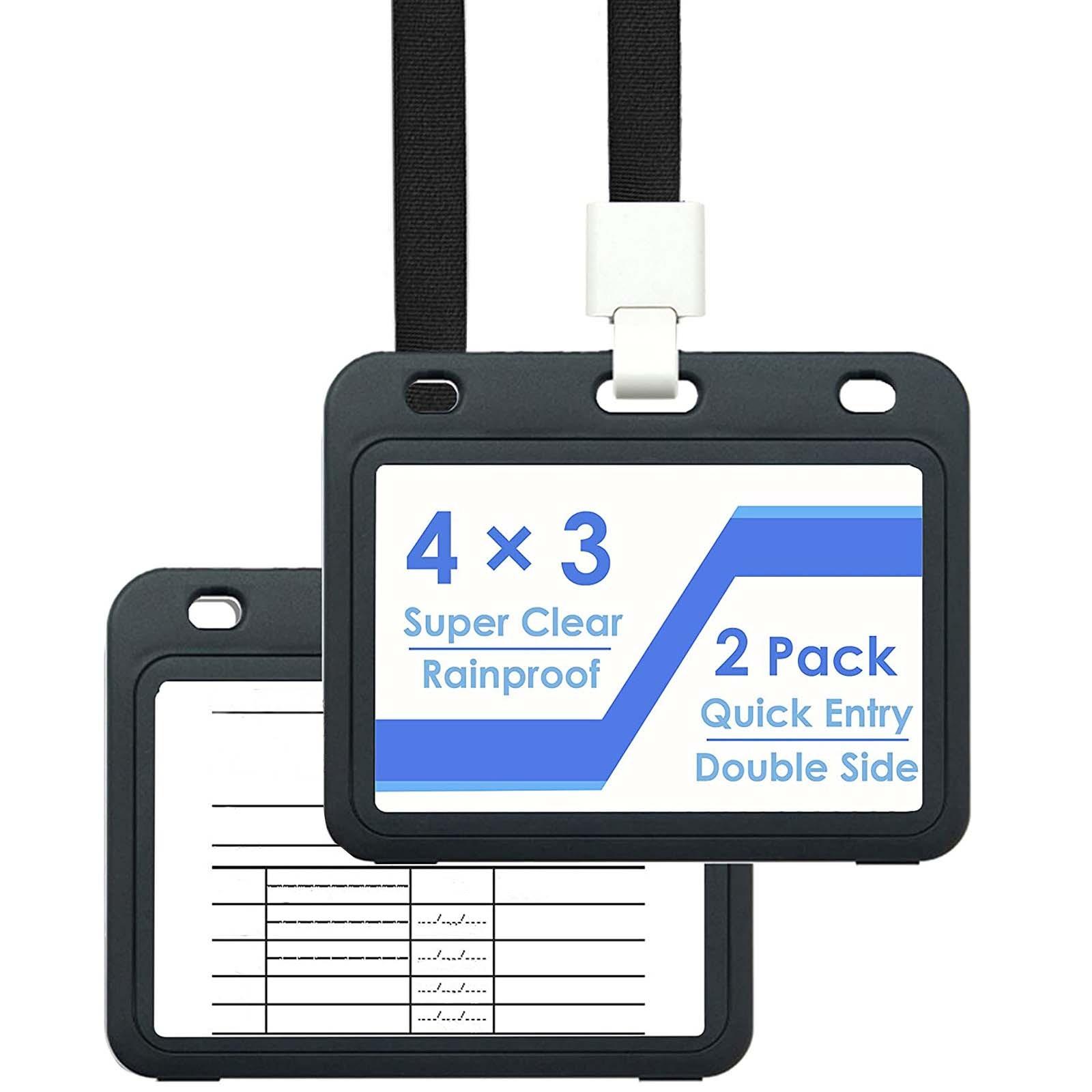 

Protective Cover Plastic Transparent Waterproof Card Holder ID Holde