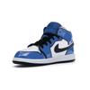 Air Jordan 1 Mid SE PS Signal Blue Kinder-Sneaker Weiß Schwarz BQ6932-402