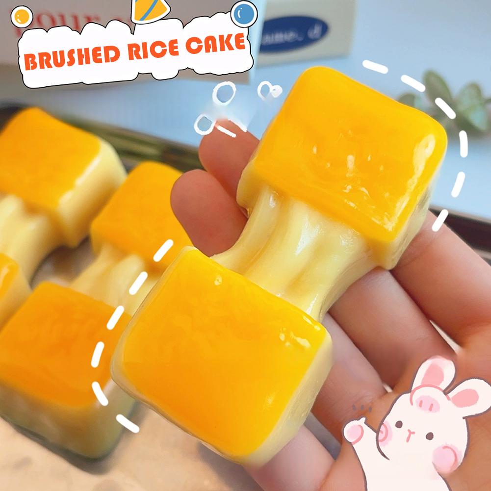 Funny Simulation Stretchy Rice Cake Toy Silicone Pinching Toys Soft Stress Relief Slow Rising Sensory Fidget Toys Gifts For Kids