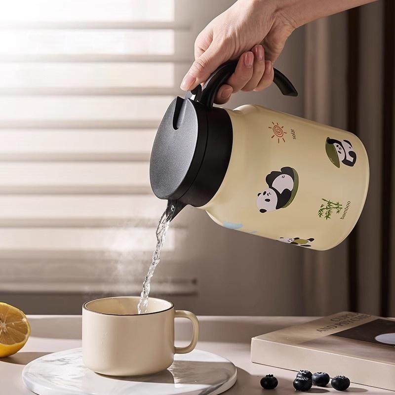 GIANXI Panda Insulated Teapot Large Capacity Warm Water Bottle For Household Use Hot Water Bottle Tea Making Steaming Tea Pot