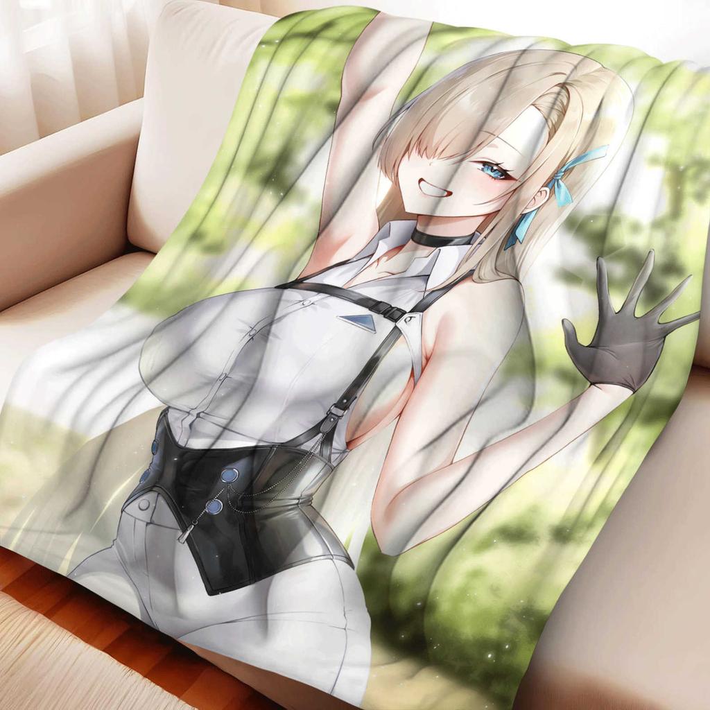 Cartoon Blue Archive Ichinose Asuna Flannel Blanket Cover Warm Soft Anime Blanket Multifunctional Decor Home Universal Blanket
