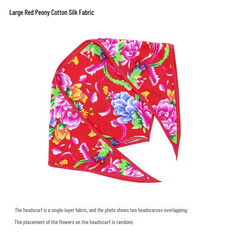 Nordöstliches ethnisches florales Bandana: Dreieckstuch für Errenzhuan Hip Hop-Aufführung