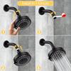 1pc High Pressure Shower Head, Bathroom Powerful Showerhead With Strong Spray, Small Silicone Nozzles, Universal Fit Works With