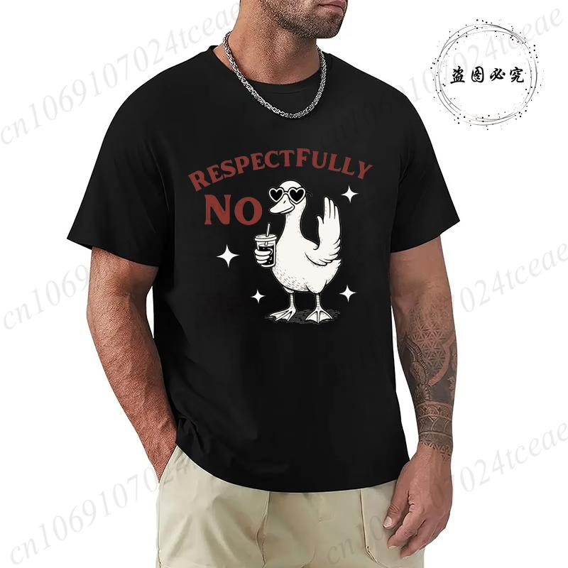 Summer Men's Tee T-shirt with Today I'm A Serious Goose Print T-Shirts Clothing Funny Sarcastic Tops Tees Daily Weekend Gifting