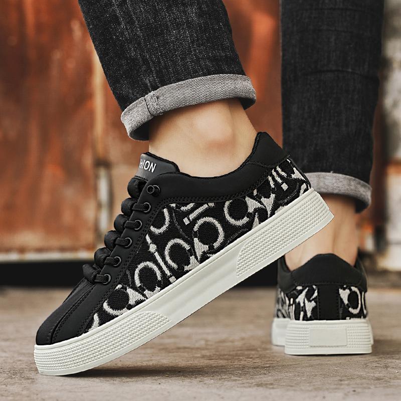 Skateboard Men Casual Shoes Luxury Brand Comfortable Men Shoes Black High Quality Designer Flats High Quality Breathable Outdoor