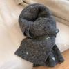 Autumn and winter new fashion warm scarf high-end floral embroidery knitting a versatile scarf women's trend