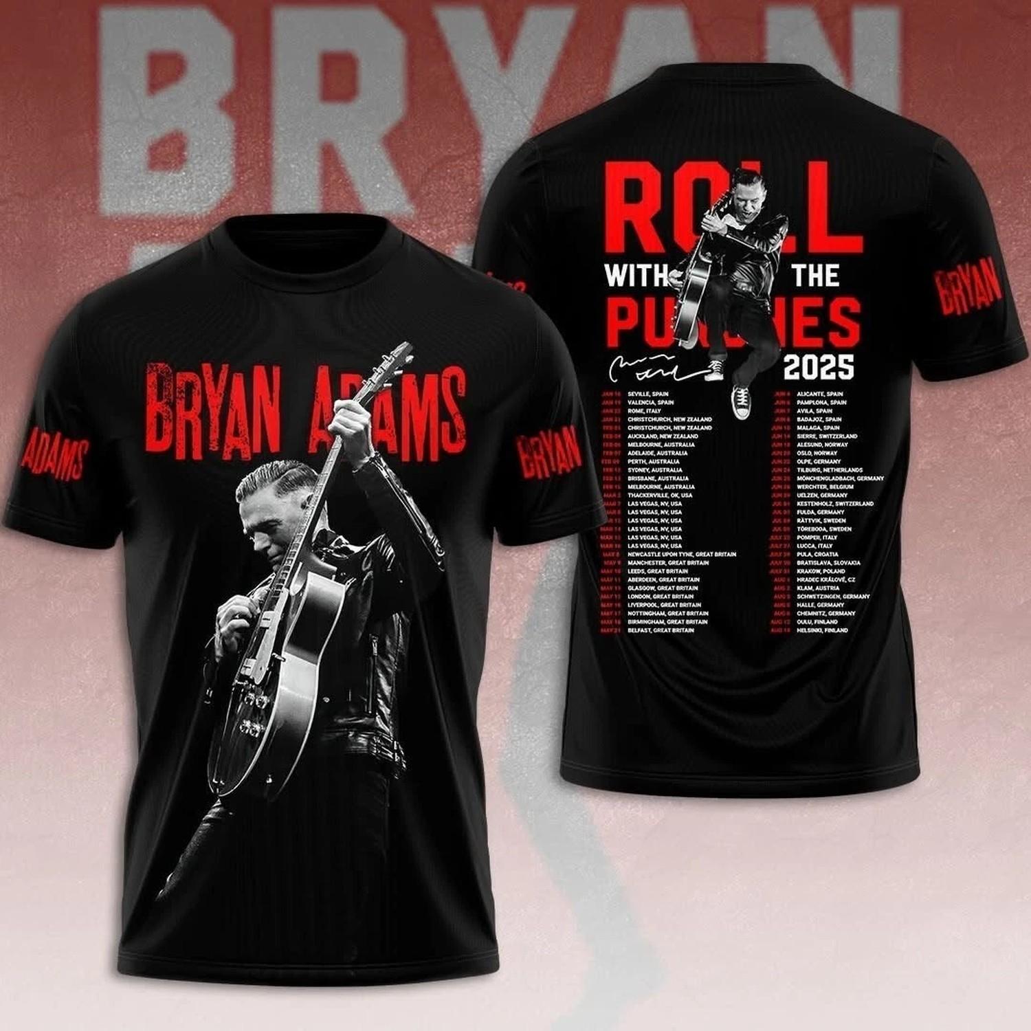 Bryan Adams Roll with the Punches 3D T-Shirt For Men Women S-5XL XXL