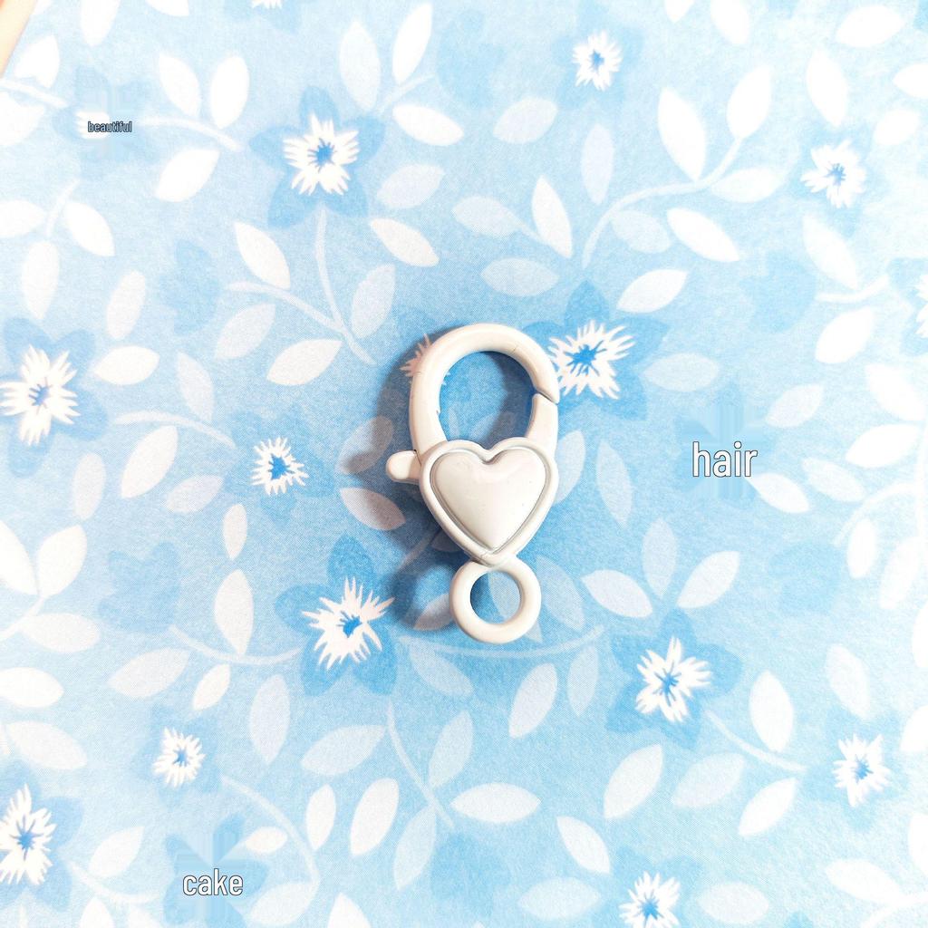 Cute DIY Heart Lobster Clasp Keychain Pendant with Spray Paint Colors