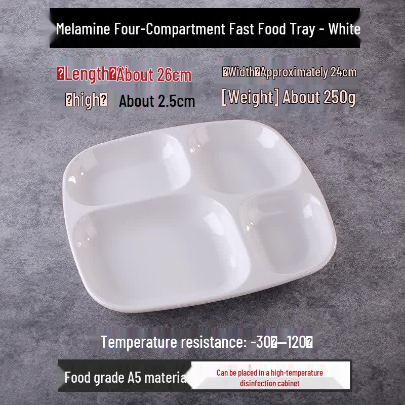 Melamine Divided Meal Tray