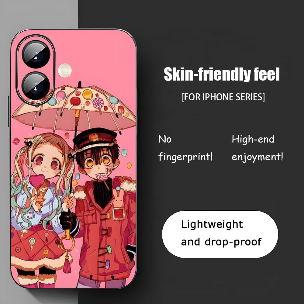 Toilet Bound Hanako Kun Anime Phone Case For iPhone 17 16 15 14 13 12 11 X XR XS 8 Plus Mini Pro Max Soft Black Shockproof Cover