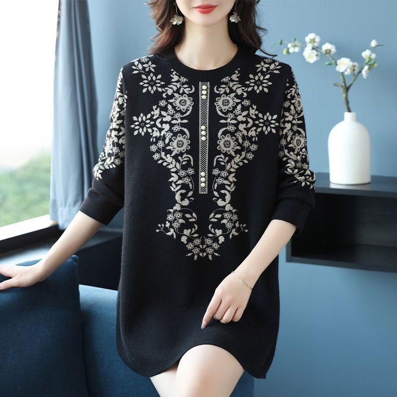 Sweater for Women Oversize Winter Thickened Pullover Warm Knitted Layer Stretchy Long Sleeve Jumper Tops
