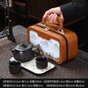 Purple sand ceramic tea set, light luxury high-end gift box, home office company business companion gift, new model