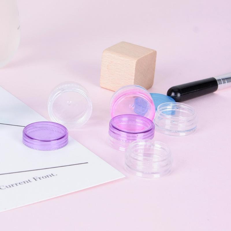 50pcs of 3g PS Frost Bottle Gold Powder Bottle Small Eye Shadow Bottle Plastic Cosmetic Packaging Box