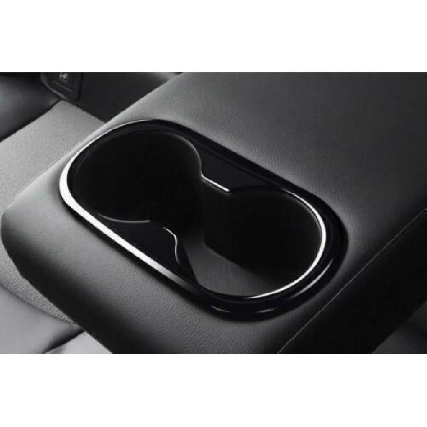 - For Toyota Corolla Cross Black 1pcs Rear Water Cup Panel Frame Cover