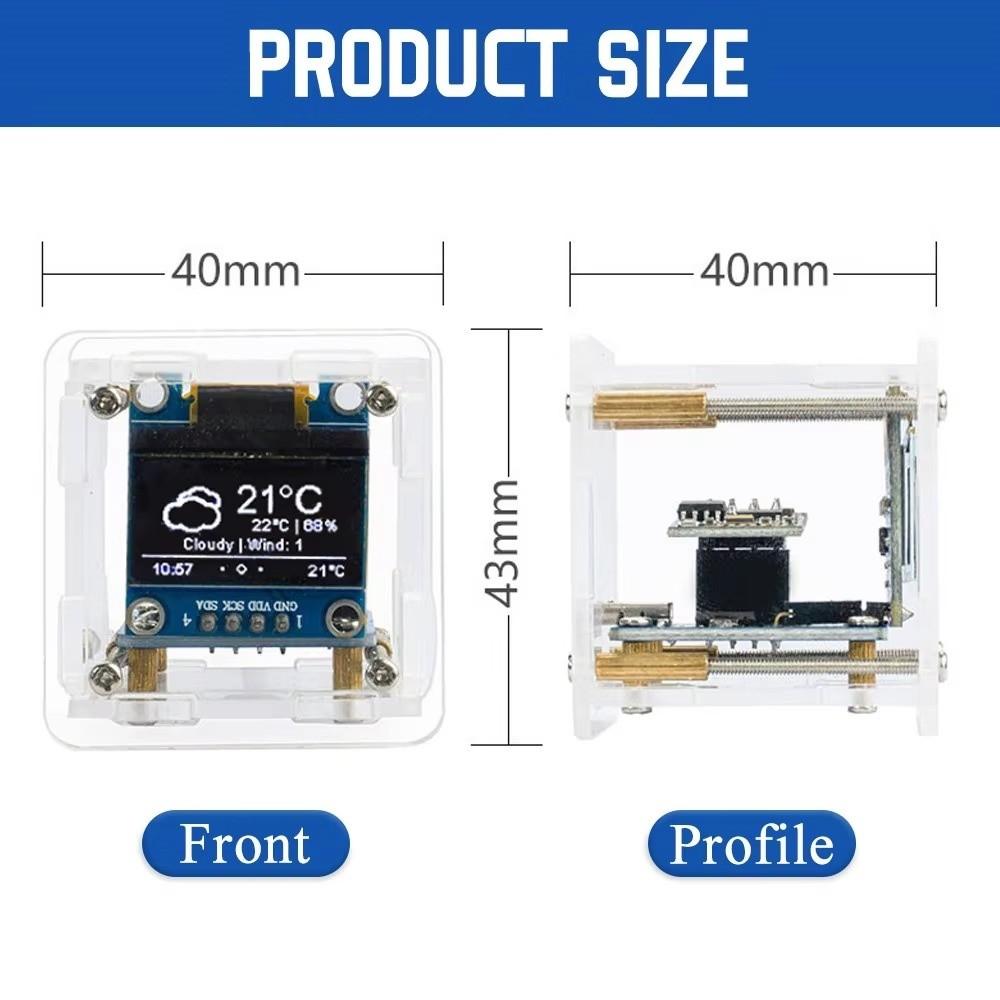 ESP8266 Digital Clock Kits Time Temperature Humidity DIY Clock Soldering Kit  Desktop Decoration