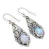 Natural Rainbow Moonstone Gemstone Earrings, 925 Sterling Silver Earring, Handmade Boho Silver Jewelry Dangle Earrings, Party Wear Gifts