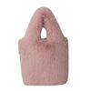 Pearl wool bag versatile messenger bag premium texture shoulder bag large capacity fox plush hand bag bucket bag