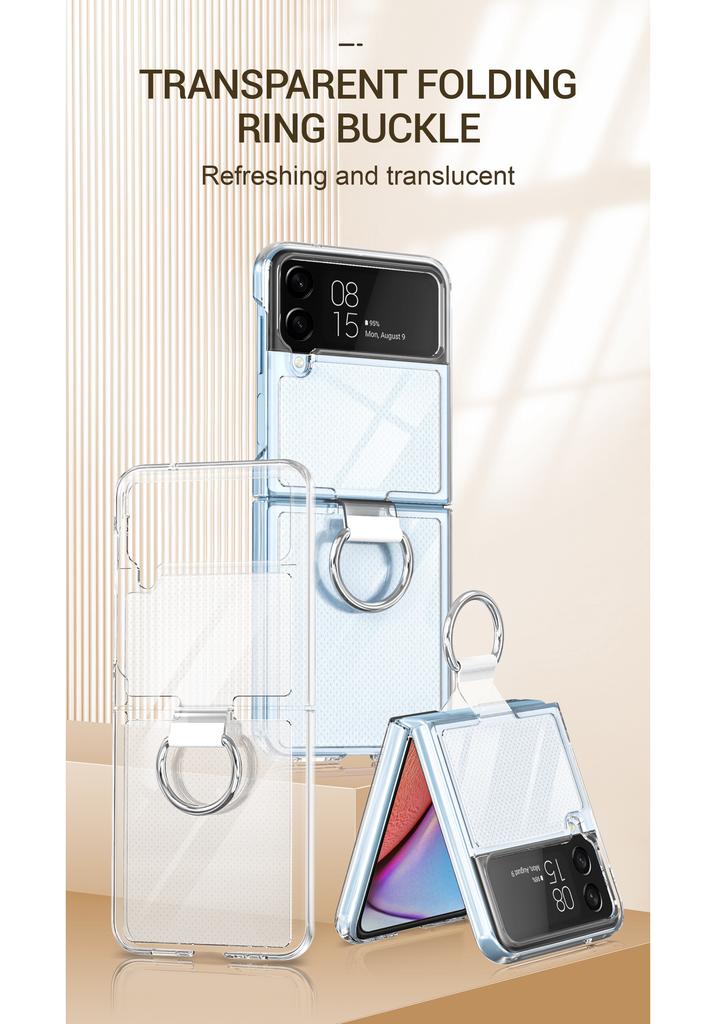 Shockproof Ring Folding Cell Phone case for samsung Z Flip 4 3 Protective Cover