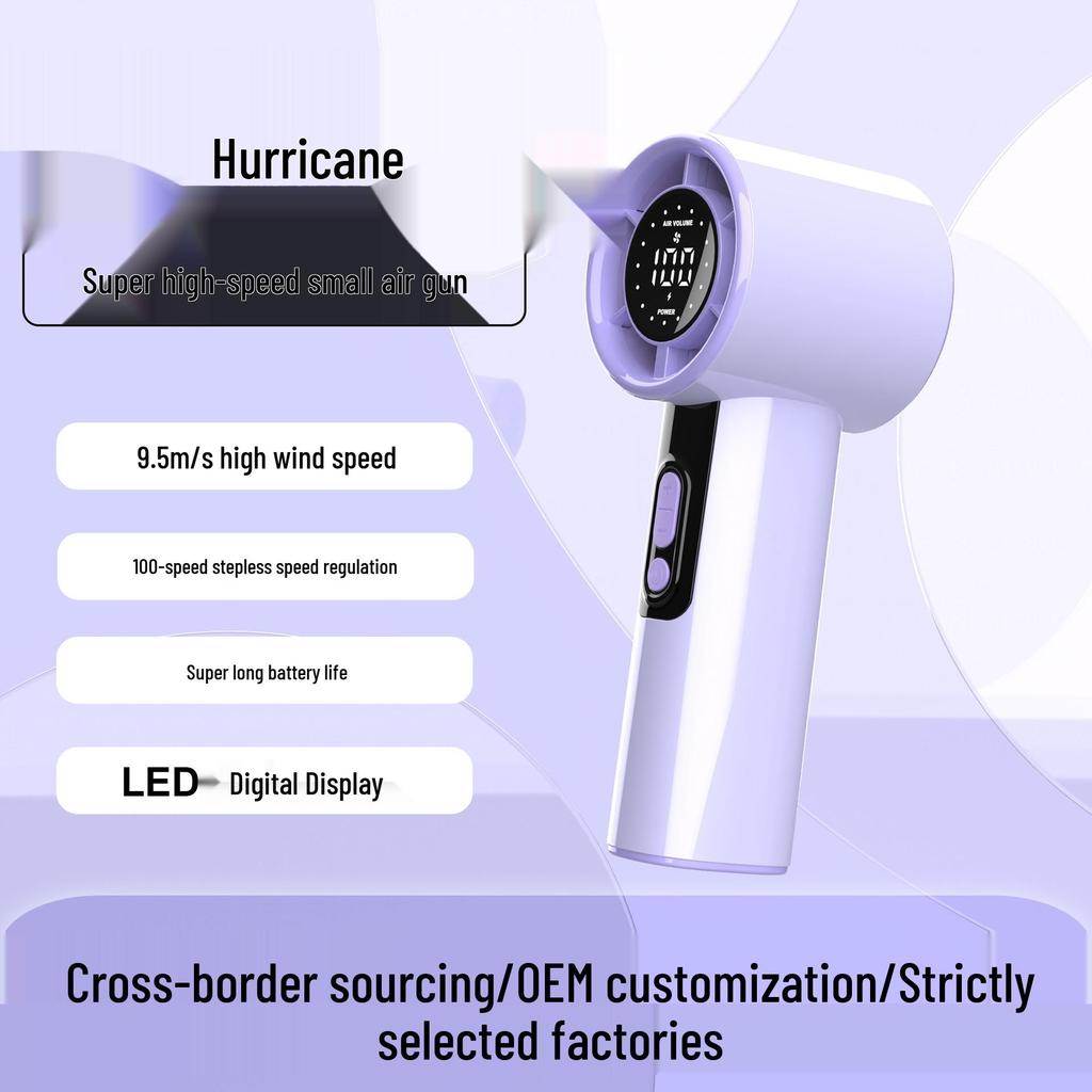 High-Speed Energy-Saving Mini Air Cannon: Powerful Handheld Fan for Personal Cooling