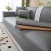 Solid Color Summer Cooling Sofa Cover Four Seasons Universal Furniture Protector Dustproof Anti Slip Wear-resistant Seat Mat