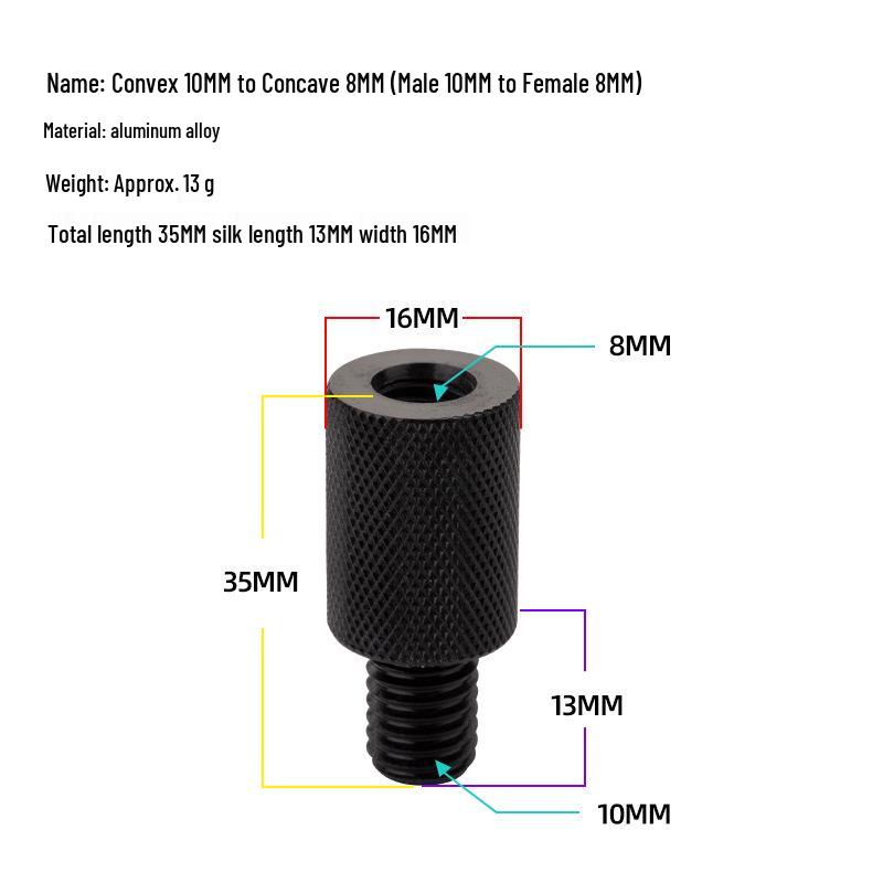 Edelstahl Kescheradapter: 6-8mm auf Imperial 12mm Reduzierstück