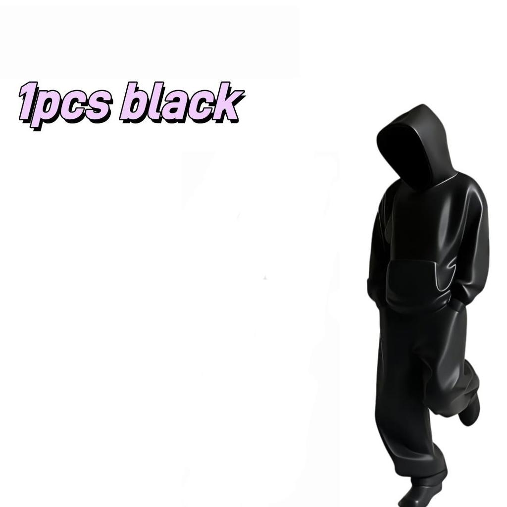 1/2pcs Faceless Thinker Model Set – Black & White Plastic Decor for Computer Desk, Hallway Collectors