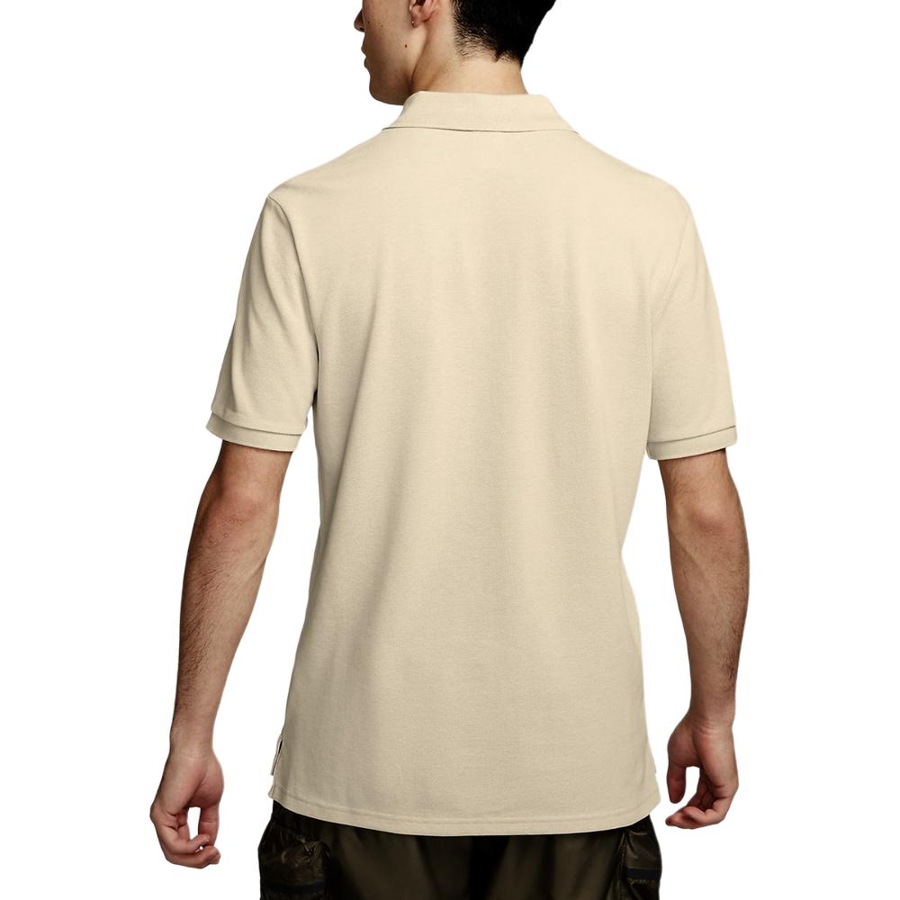 Nike Polo Shirts Men's Khaki Milk Tea Polo Collar Moderate Straight Fit 909747-206