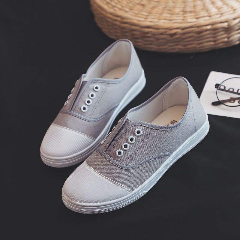 Canvas shoes spring lightweight soft-soled driving one-pedal cloth shoes