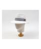 Yunibeosyeolkemiseuteuli Blue Mono Line Swing White Short Fedora Summer Fedora