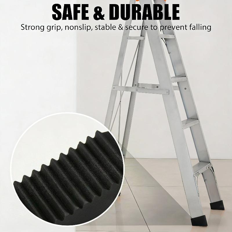 4pcs / 2pcs Heavy-Duty Anti-Slip Ladder Step Feet, Suitable for Telescoping Ladders - Replacement Safety Anti-Slip Caps with Textured Pedal Tips