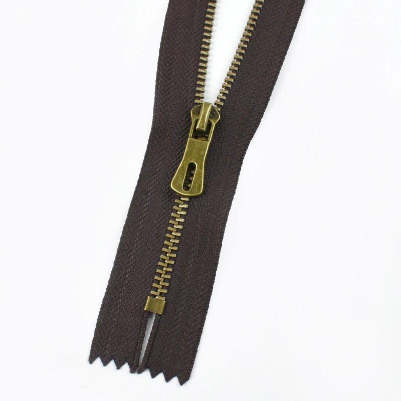 1-10Pcs 15-30cm 5# Metal Zippers Close-end Auto-lock Zipper for Pocket Jeans Backpack DIY Garment Sewing Repair Zip Accessories