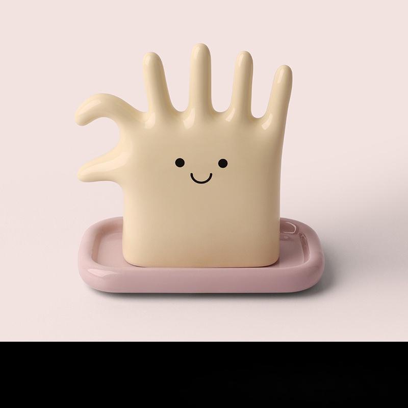 

Cute Finger Ornament, High-end Ring, Earrings, Jewelry Storage, Creative Girls Home Decoration бежевый