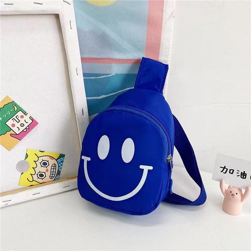 Koreanischer Stil Buchstabendruck Nylon Bauchtasche für Kinder, Niedliche Mini-Brusttasche, Modische Crossbody-Umhängetasche für Jungen und Mädchen