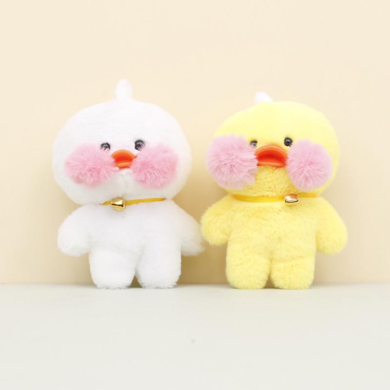 Charming Duck Plush Keyring Fluffy Pp Cotton Stuffed Animal Bag Ornament 12cm
