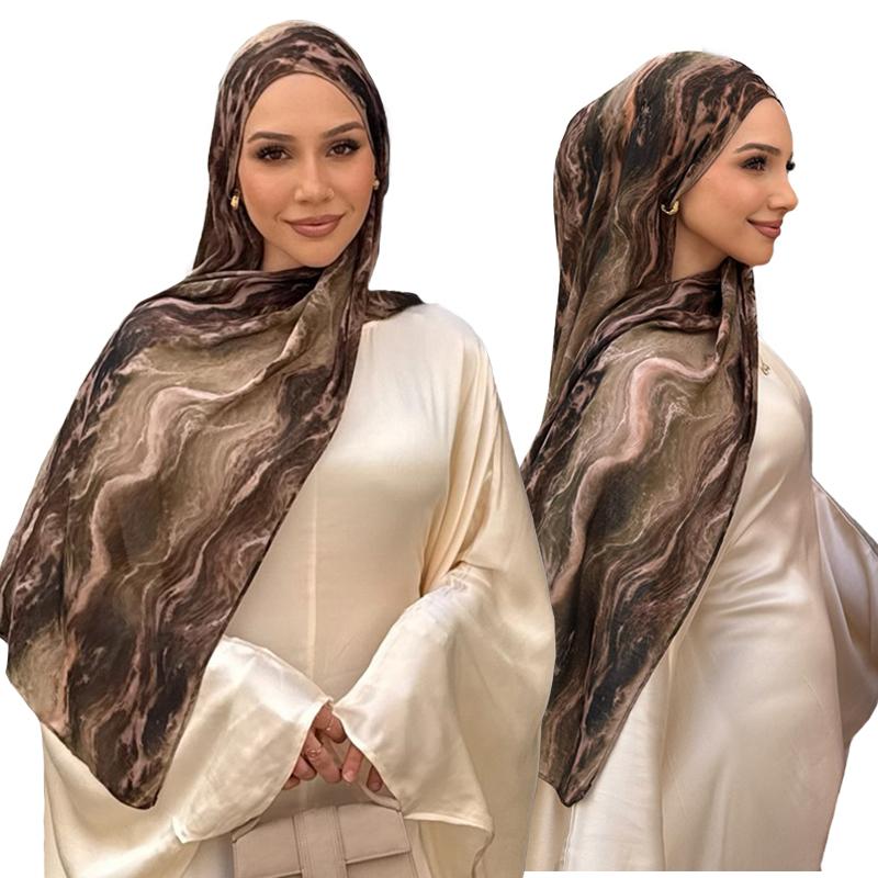 Watercolour Modal Breathable Light Weight Soft Scarf Cotton Floral Printed Rayon Viscose Woven Muslim Women Shawl Hijab Scarves