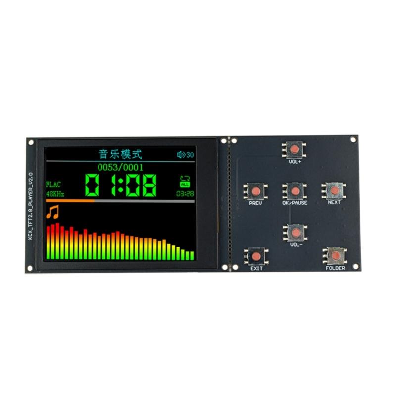 

Compactly 2.8Inch TFT Screen Bluetooth-compatible MP3 Player Decoders Module For Wireless Audios Streaming &DIY Projects 1