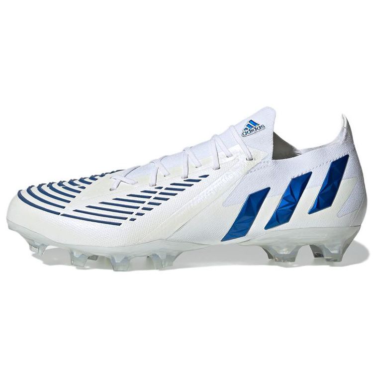 Adidas Predator Edge.1 L AG Soft Artificial Turf Soccer Shoes White Blue Men Soccer Shoes GW3656