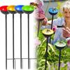 Ground Insert Butterfly Bath Bowl Rustproof Garden Rain Catcher  Yard Art Decor