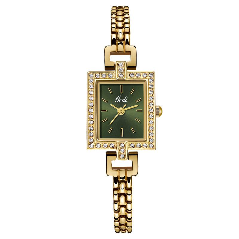 High Value Alloy Bracelet Watch Medieval Small Square Plate Exquisite Quartz Watch Women'S Small Light Luxury Waterproof Watch