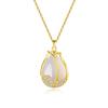 Original S925 Sterling Silver Fashion Natural Chalcedony Tulip Pendant Light Luxury Senior Necklace Female Clavicle Chain