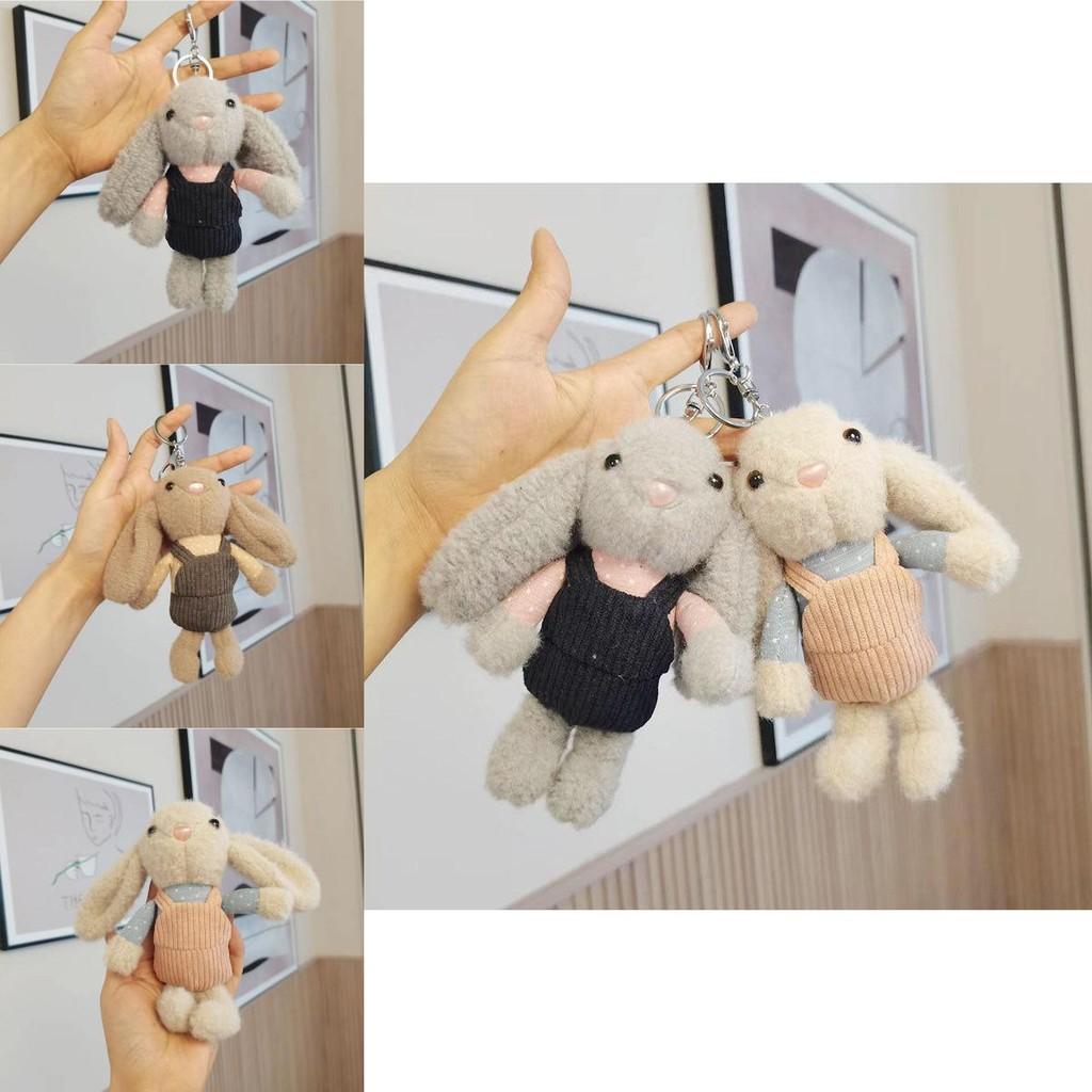 Adorable Cartoon Rabbit Keychain Plush Toy With Big Ears Perfect For Gifts And Collectibles